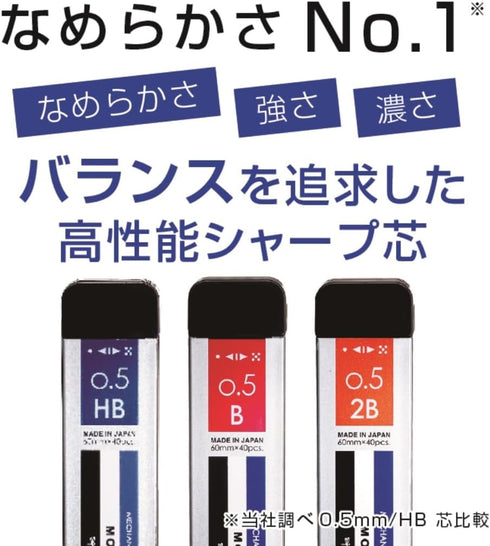 Tombow ECG-320 Monograph MG Mechanical Pencil Lead, 0.5 B, 3 Pieces