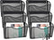EASEPRES Mesh 6 Pack Wall Mounted File Holder, Metal Hanging Vertical Pocket Organizer for Office and Home, Black