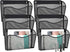 EASEPRES Mesh 6 Pack Wall Mounted File Holder, Metal Hanging Vertical Pocket Organizer for Office and Home, Black