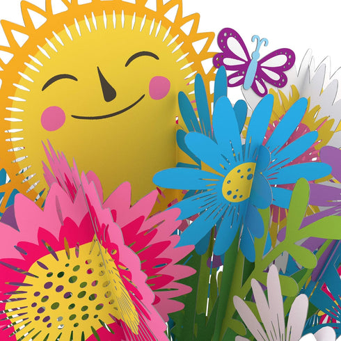 Lovepop Everyday 3D Pop-Up Card for Her and Him - Daisies & Sunflower - 10.25" x 7.5" Floral Bouquet, Blank Note Card