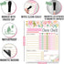 Magnetic Chore Chart for Kids, Good Behavior Dry Erase Daily Weekly Responsibility List, Floral Chore Board