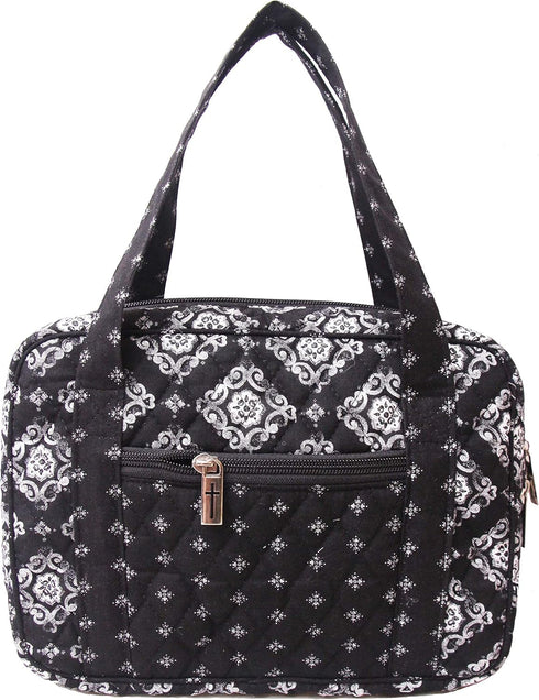 DIWI Extra Large Quilted Bible Cover 11.25 x 8.25 x 2.75 Inches - Good Book Tote Case (C2 Deep Night, XL)