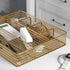 Martha Stewart Ryder Gold Mesh Metal Desk Drawer Organizer, 6 Compartment for Accessories and Office Supplies
