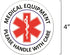 line 24 4 (2-Pack) Medical Equipment Warning Signs - Medical Alert Stickers Reflective Decals Durable Safety Labels