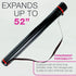 U.S. Art Supply Black Telescoping Drafting Tube, Pack of 2, Expands 30-1/4" to 52", Durable Protection