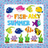 CY2SIDE 89PCS O-Fish-Ally Summer Cut-Outs Decor for Classroom Bulletin Board, Tropical Fish Trim Borders