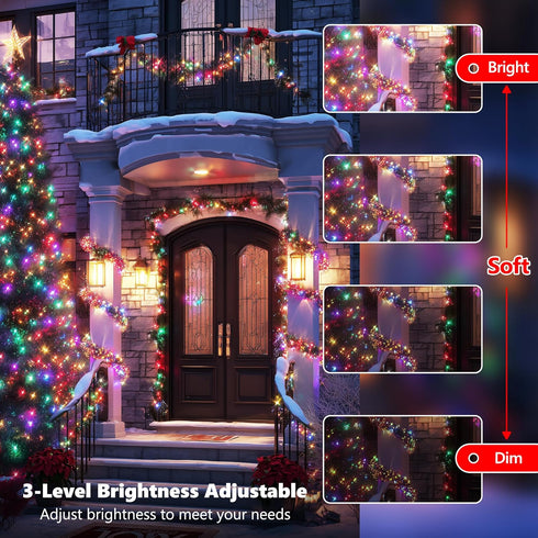 66FT 200 iBaycon Color Changing Christmas Lights, LED RGB Christmas String Lights Outdoor, Fairy Twinkle Tree Lights