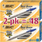 Bic Cristal Bold 1.6 mm Ball Pen, Blue - Pack of 48