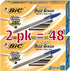 Bic Cristal Bold 1.6 mm Ball Pen, Blue - Pack of 48