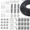 Globe String Light Suspension Kit, Outdoor Light Guide Wire, Vinyl Coated Stainless