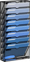 DALTACK Wall File Holder, 10 Tier Hanging Organizer for Papers, Mails, Folders, Clipboard, Magazine Organization, Mesh