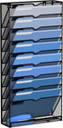 DALTACK Wall File Holder, 10 Tier Hanging Organizer for Papers, Mails, Folders, Clipboard, Magazine Organization, Mesh