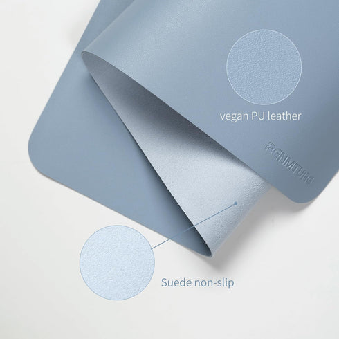 RENMTURE PU Mouse Pad, Faux Leather Large Desk Pad - Non-Slip Waterproof Gaming Pad Desk Blotter (Blue)