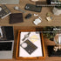 KOLWOVEN Wood Letter Tray, Dark Brown Load Documents Tray for Office Desktop Organizer, File & Paper Holder