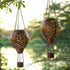 2 Pack Hummingbird Mom,18 Inch TERESA'S COLLECTIONS Flame and Hot Air Balloon Hanging Solar Lantern for Garden Decor