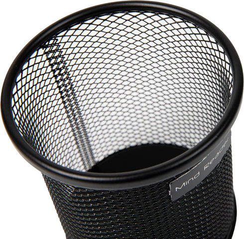 Mind Reader Pen and Accessories Holder, Set of 3, Metal Mesh Desktop Organizer, Black
