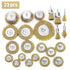 Elsjoy 23 Pack Wire Wheel Brush for Drill, Brass Drill Wire Brush Set for Polishing and Rust Removal