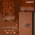 Dingbats* Wildlife A6 Plain Pocket Notebook - PU Leather Hardcover Small Writing Journal with Elastic Closure