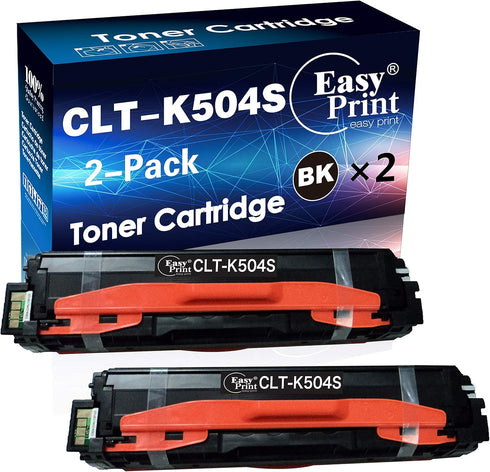 EASYPRINT Compatible k504s Toner Cartridge Replacement for Samsung CLT-504S, Double Black Pack