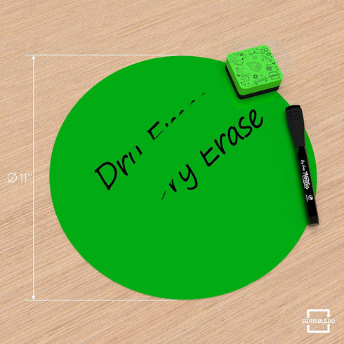 SCRIBBLEDO 8 Pack Dry Erase Dots, 11 inch Colorful Circles for Tables, Whiteboard Wall Removable Vinyl for School