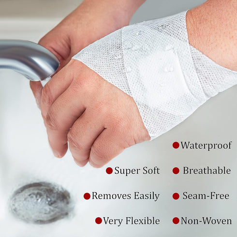Dressing Retention Tape, 6" x 11yd Premium Non-Woven Hypoallergenic Cloth for Wound Dressings, Latex-Free