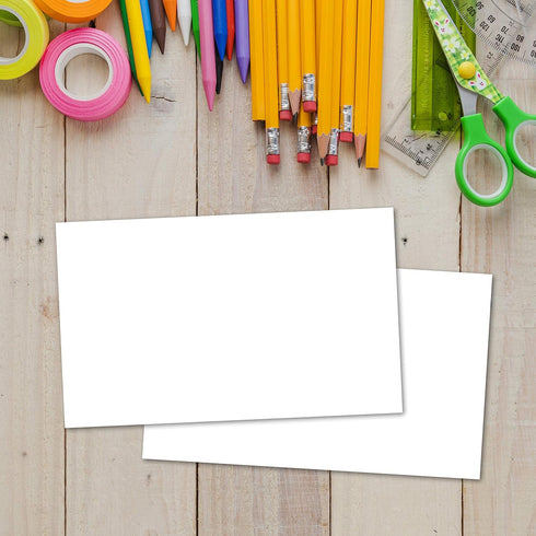 Home Advantage 50 Pack Blank Index Cards, 3x5 Heavy Duty Cardstock Note Cards - Bleed Proof