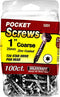 Milescraft 5201 Wood Pocket Hole Screws, #7 x 1" Pan Head with Coarse Thread (100pc.), Torx Drive Self-Tapping