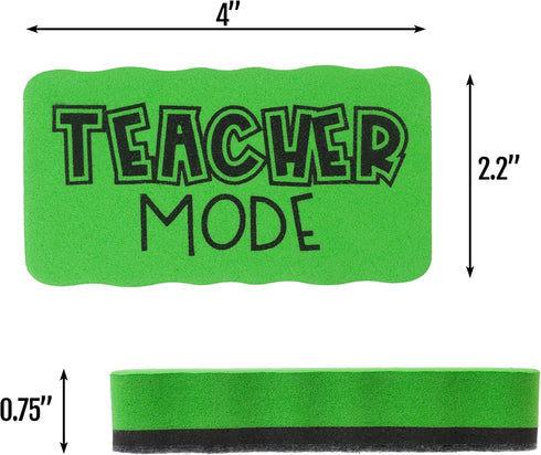 Magnetic Whiteboard Dry Eraser 4-Pack for Teachers, Cute Colorful Must Haves for Back to School Classroom Essentials