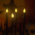9 4 CANDLE CHOICE Black Halloween Flameless Taper Candles with Timer Tall Long Flicking Fake Battery Operated Electric