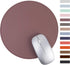 Round Mouse Pad, Non-Slip Mat with Premium Stitched Edge, Waterproof Thickened PVC Leather for Office/Home, 8.66" Dark