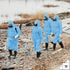 Blue Disposable Coveralls with Hood, XXL, 1 Pack 50 GSM PP Painters Suit Disposable