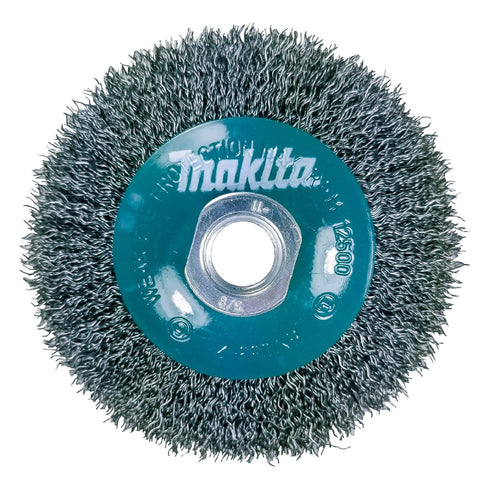 Makita 1 Piece 4 Inch Crimped Wire Wheel Brush for Grinders, Light-Duty Conditioning for Metal