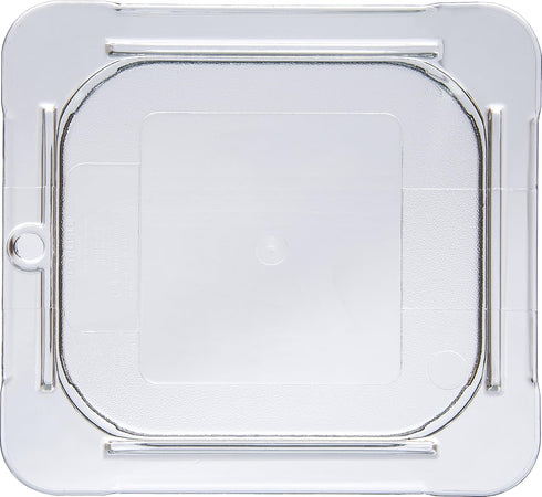 Carlisle FoodService Products Clear Polycarbonate 1/6 Size Universal Flat Food Pan Lid for Catering and Buffets