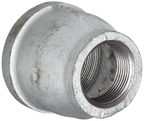 Anvil 8700135455 Malleable Iron Pipe Fitting, Reducer Coupling, 1" x 1/2" NPT Female, Galvanized