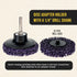11-Piece 3" Set 10 1/4" Dura-Gold Diameter Abrasive Stripping Brush Wheel - Quick Change Discs with Roll Lock