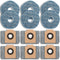 12 Pack Replacement Parts Dust Bags Mop Pads for eufy X10 Pro Omni Accessories Robot Vacuum Self-Empty Station