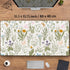 Cute Flowers Desk Mat, Pressed Dried Floral Mouse Pad, XXL Large Extended Gaming Mousepad 31.5x15.75 in for Women Office