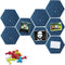 Hexagon Felt Board Tiles, Self Adhesive Wall Bulletin Boards with Push Pins for Home Office Classroom Decor