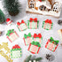 Whaline Christmas Sticky Note Notepad, 9 Designs Gift Box Memo Pad for Xmas Winter Office Classroom Supplies