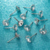100 Pieces Upholstery Nails Tacks, Decorative Push Pins, Fancy Diamond Crystal Thumb Tacks for Furniture