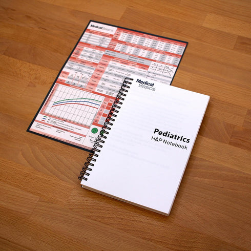 Pediatrics H&P Notebook, Medical History and Physical, 100 Medical Templates with Perforations