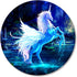 Round Unicorn Mouse Pad - Small Non-Slip Rubber Computer Mousepad with Personalized Custom Design
