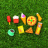 Raymond Geddes Snack Attack II 3D Erasers - 54 per Bag, 9 Quirky Snack-Themed Designs