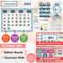 Decorably 148 Pcs Teacher Calendar for Classroom Bulletin Board Set, Preschool Calendar