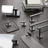 Gatco 4055AMX Elevate Bathroom Double Robe Hook, Matte Black