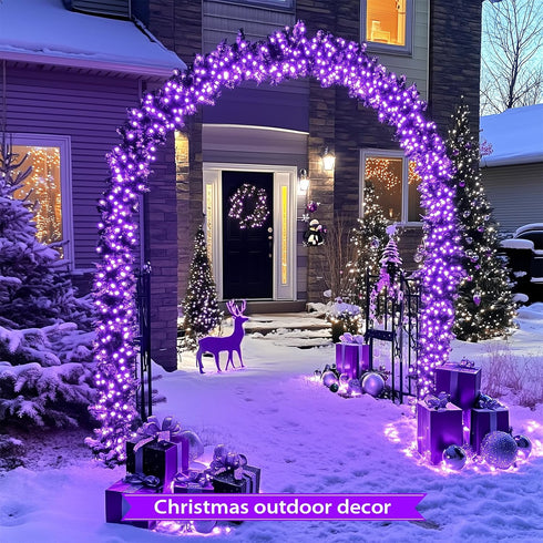 250 91.5ft 8 JMEXSUSS LED Christmas String Lights, Purple Christmas Lights Outdoor Waterproof, Lighting Modes