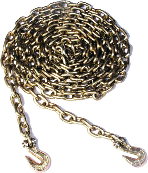 Koch 1/4 by 12-Feet Binder Chain Grade 70 with Grab Hooks, Yellow Chromate, A06212
