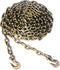 Koch 1/4 by 12-Feet Binder Chain Grade 70 with Grab Hooks, Yellow Chromate, A06212