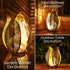 Solar Garden Lights Waterproof Decorations,Crackle Globe Glass,Metal Palm Leaf Solar Lights for Outdoor Decor On