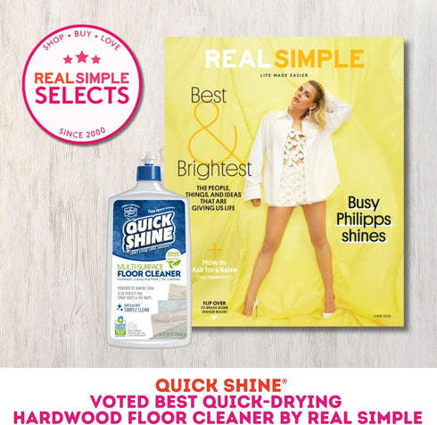 27oz, 2Pk Quick Shine Multi Surface Floor Cleaner | Ready to Use-Streak Free- No Rinse | Use on Hardwood, Laminate